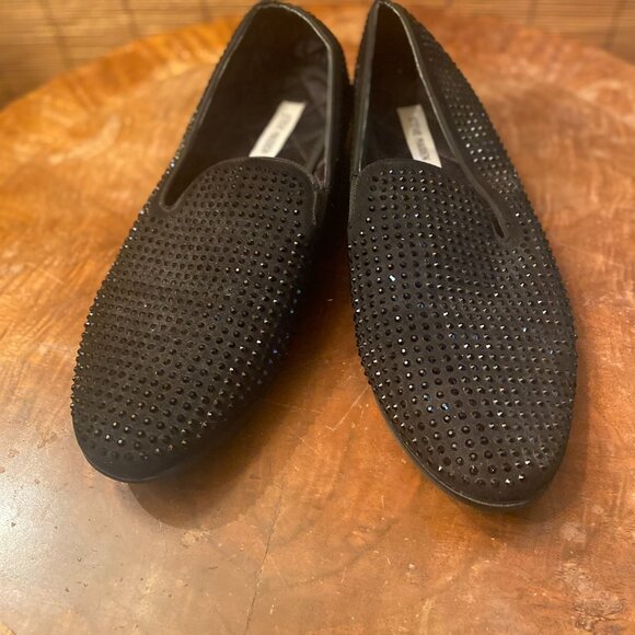 Men's Steve Madden Caviaar Black with Rhinestones Loafers Size 13 - Picture 2 of 8